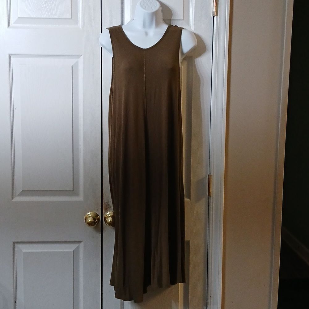 A.n.a.  Army green sleeveless dress casual comfy  maxi dress Sz XL